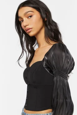 Sweetheart Tiered-Sleeve Top