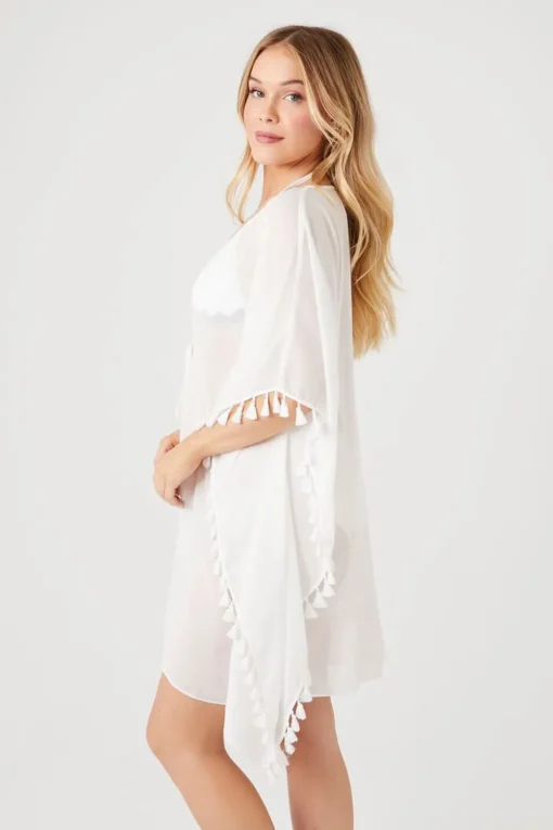 Tassel Swim Cover-Up Kimono