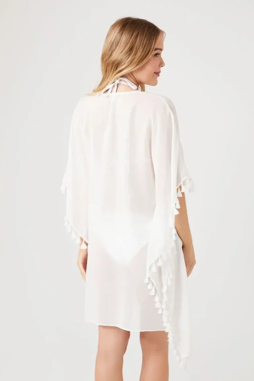 Tassel Swim Cover-Up Kimono
