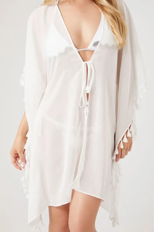 Tassel Swim Cover-Up Kimono