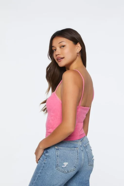 Terry Cloth Heart-Button Cami