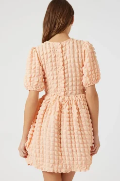 Textured Babydoll Mini Dress
