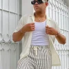 Textured Button-Up Shirt