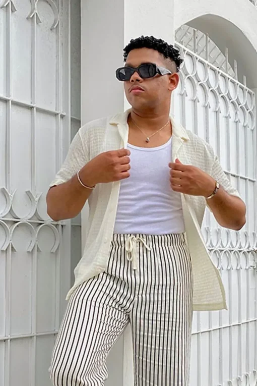 Textured Button-Up Shirt