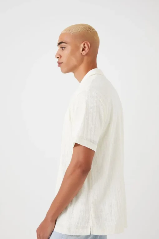 Textured Button-Up Shirt