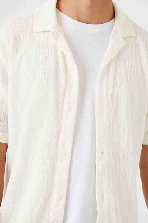 Textured Button-Up Shirt