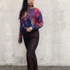 Textured Chiffon Crop Top