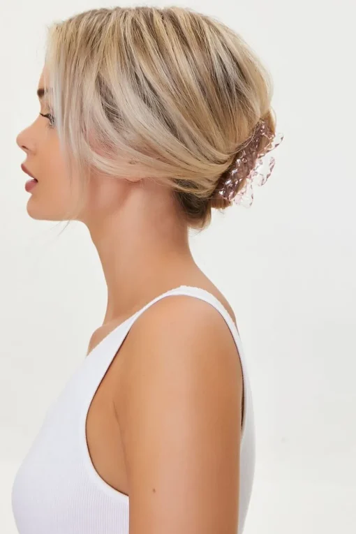 Textured Clear Hair Claw Clip
