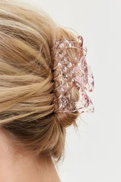 Textured Clear Hair Claw Clip