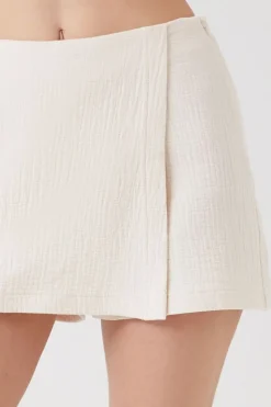Textured Cotton Skort
