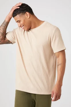 Textured Crew Neck Tee