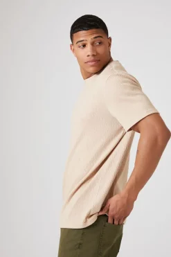 Textured Crew Neck Tee