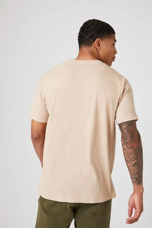 Textured Crew Neck Tee