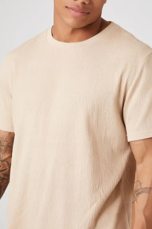 Textured Crew Neck Tee