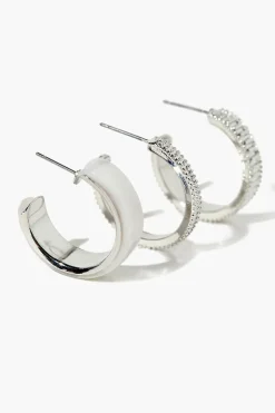 Textured Hoop Earring Set