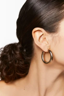 Textured Hoop Earrings