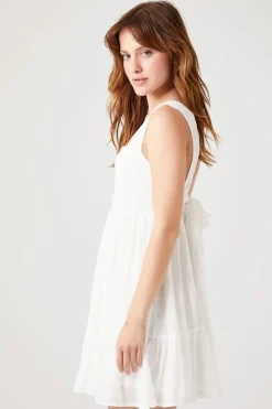 Textured Sleeveless Mini Dress
