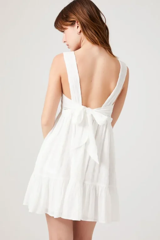 Textured Sleeveless Mini Dress