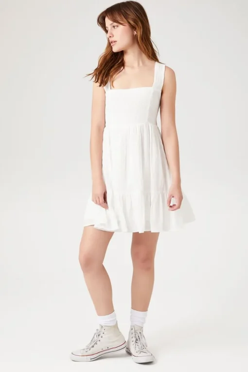 Textured Sleeveless Mini Dress