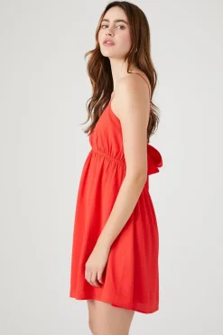 Tie-Back Babydoll Mini Dress