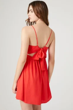 Tie-Back Babydoll Mini Dress