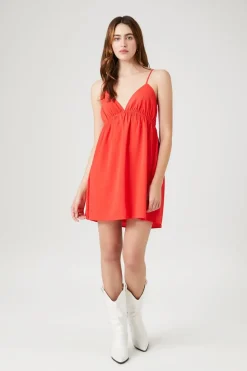 Tie-Back Babydoll Mini Dress