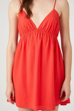 Tie-Back Babydoll Mini Dress