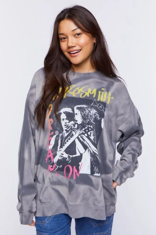 Tie-Dye Aerosmith Graphic Pullover