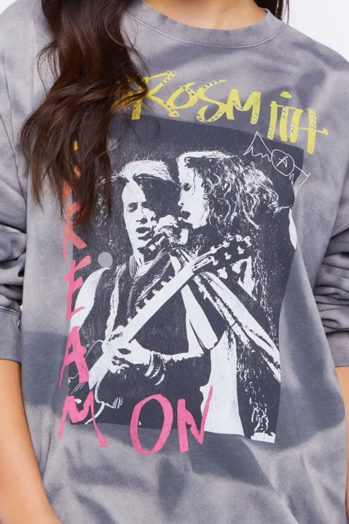 Tie-Dye Aerosmith Graphic Pullover