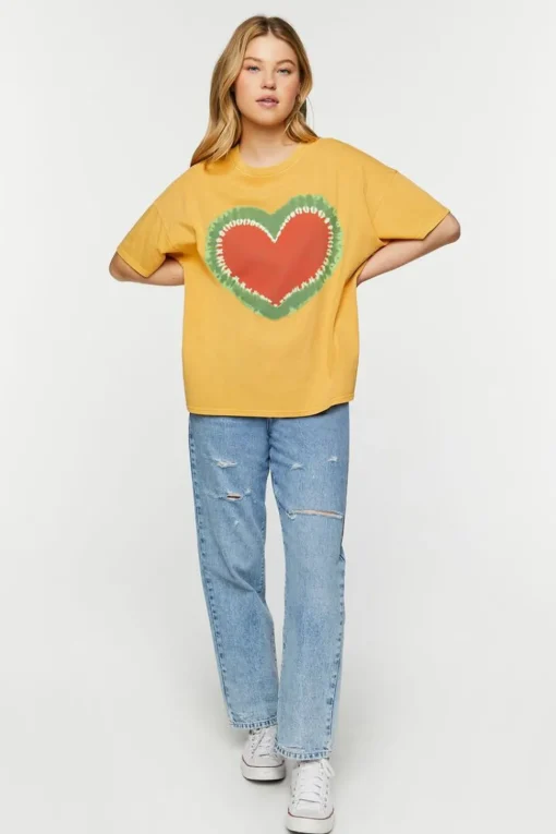 Tie-Dye Heart Graphic Tee
