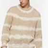 Tie-Dye Striped Sweater