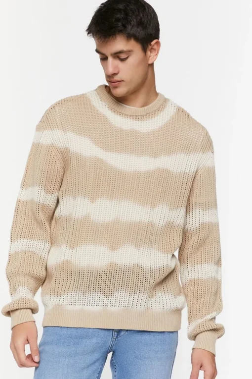 Tie-Dye Striped Sweater