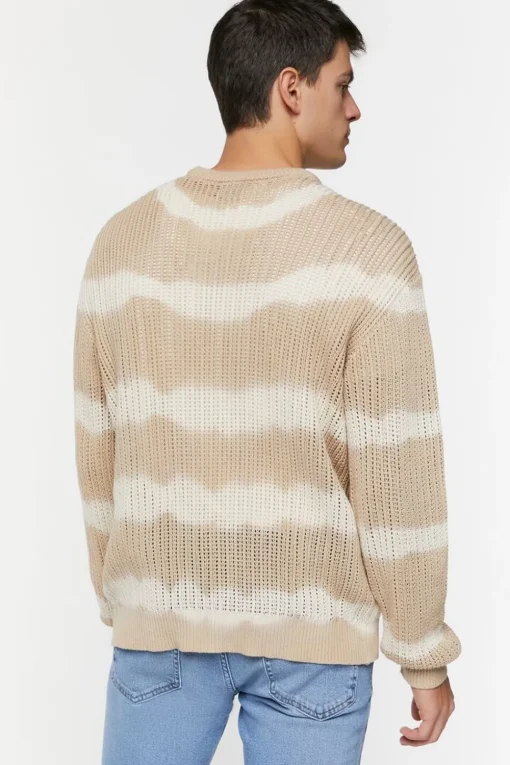 Tie-Dye Striped Sweater