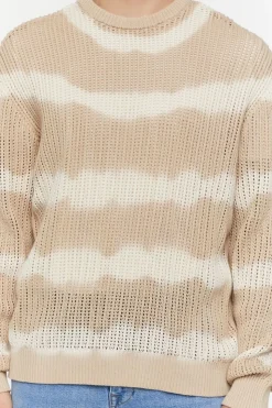 Tie-Dye Striped Sweater