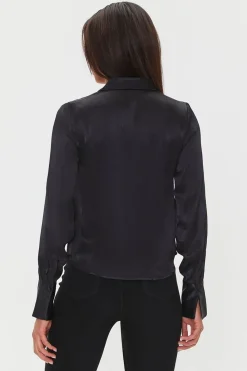 Tie-Front Satin Top