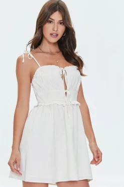 Tie-Front Sweetheart Mini Dress