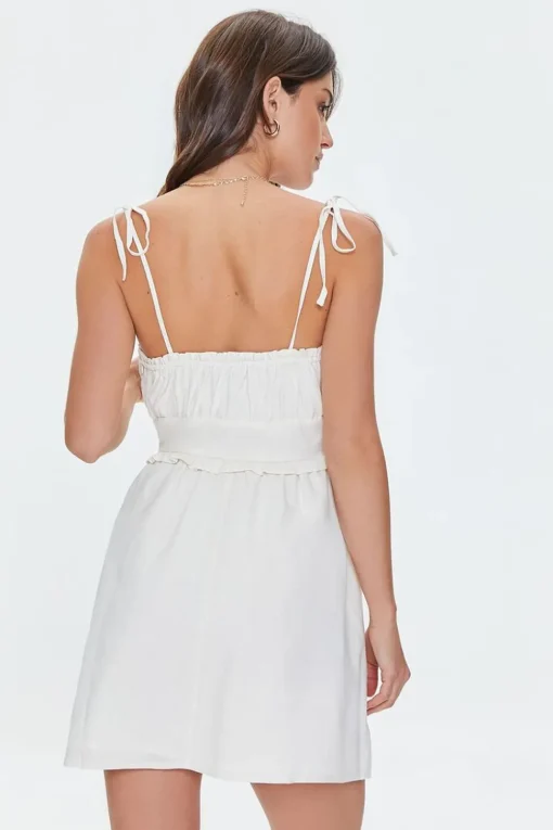 Tie-Front Sweetheart Mini Dress