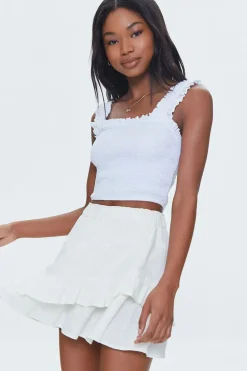 Tiered Flounce Mini Skirt