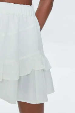 Tiered Flounce Mini Skirt