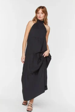 Tiered Halter Maxi Dress