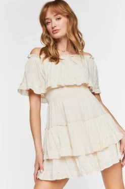 Tiered Off-The-Shoulder Mini Dress