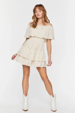 Tiered Off-The-Shoulder Mini Dress