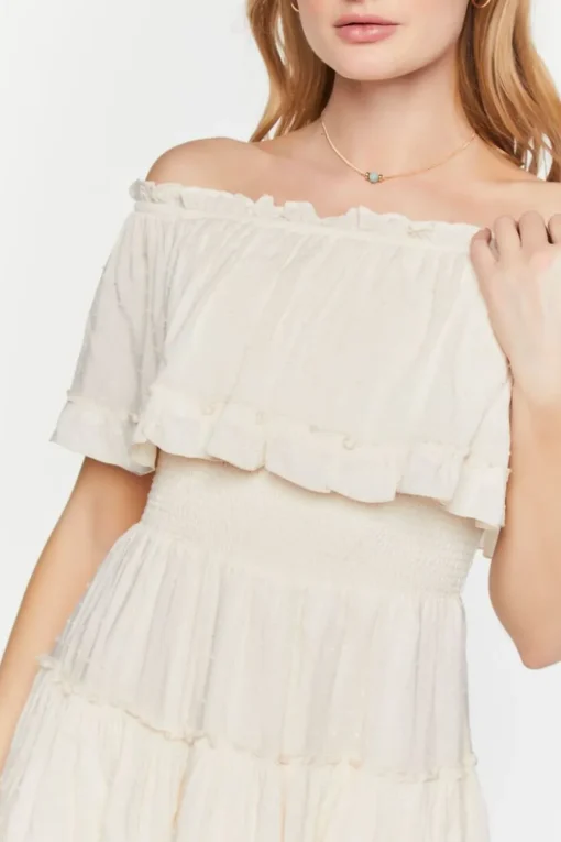 Tiered Off-The-Shoulder Mini Dress
