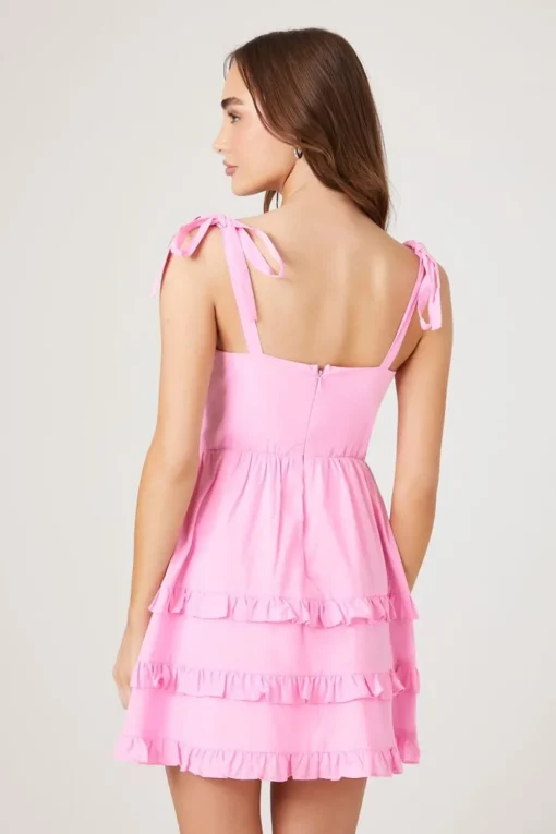 Tiered Ruffle Bustier Mini Dress