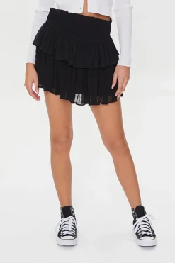 Tiered Ruffle Mini Skirt