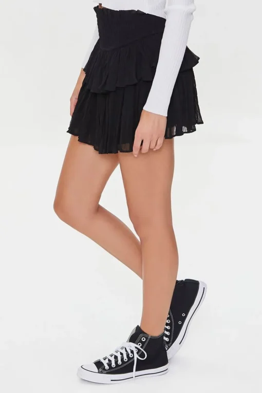 Tiered Ruffle Mini Skirt