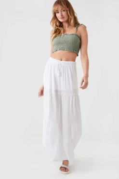 Tiered Tassel Maxi Skirt