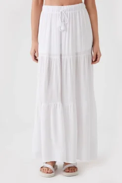 Tiered Tassel Maxi Skirt
