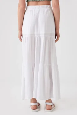 Tiered Tassel Maxi Skirt