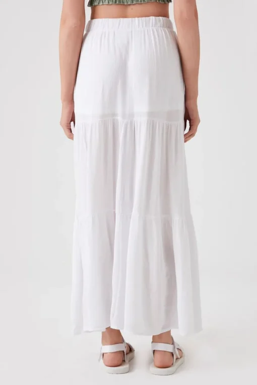 Tiered Tassel Maxi Skirt